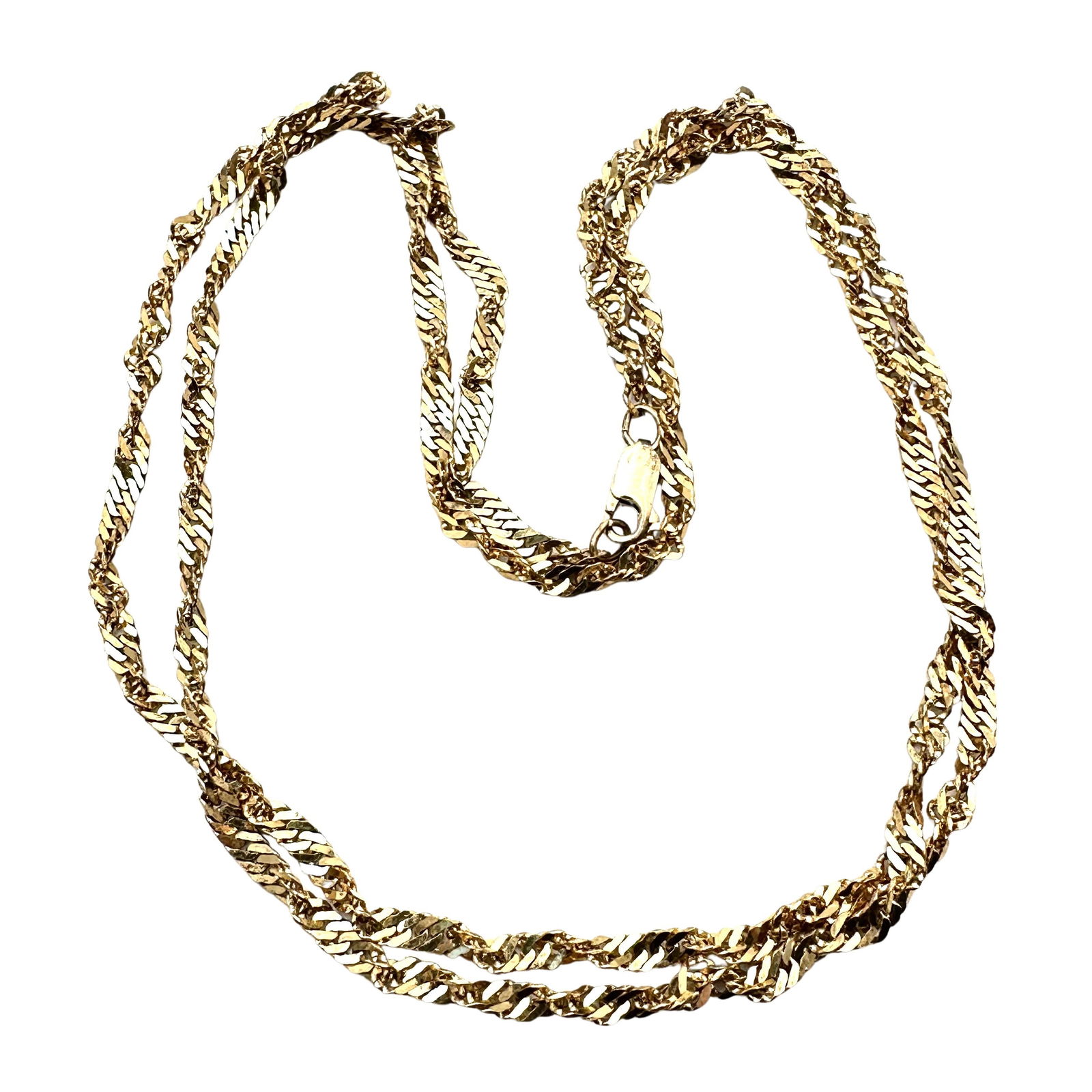 Gold Over Sterling Silver Chain Necklace 36 Inch 22 Grams (1 of 3)