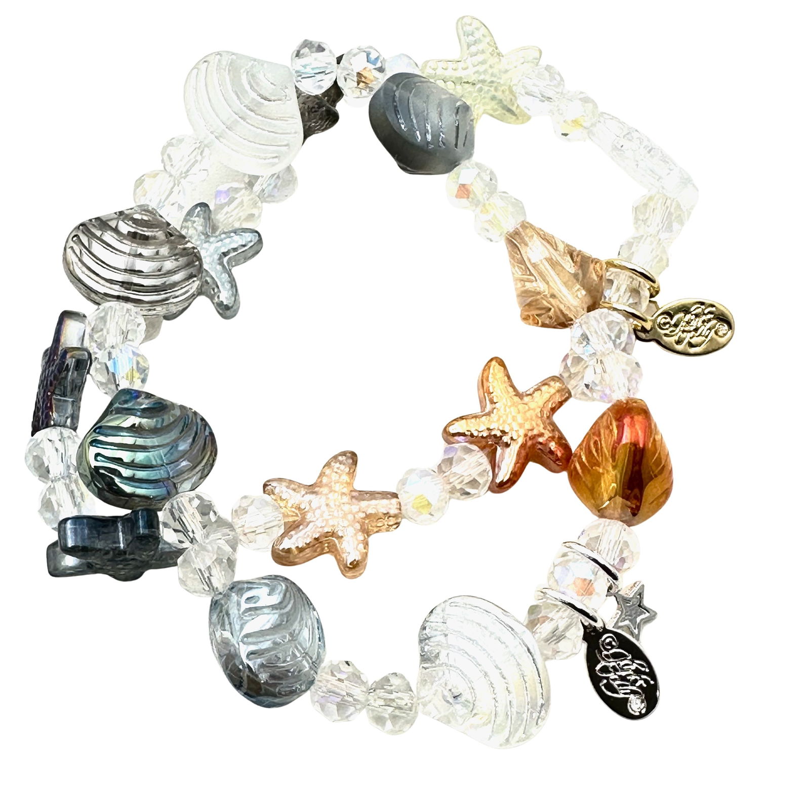 Kirks Folly Group of Sea Shell Starfish Stretch Bracelets (1 of 3)