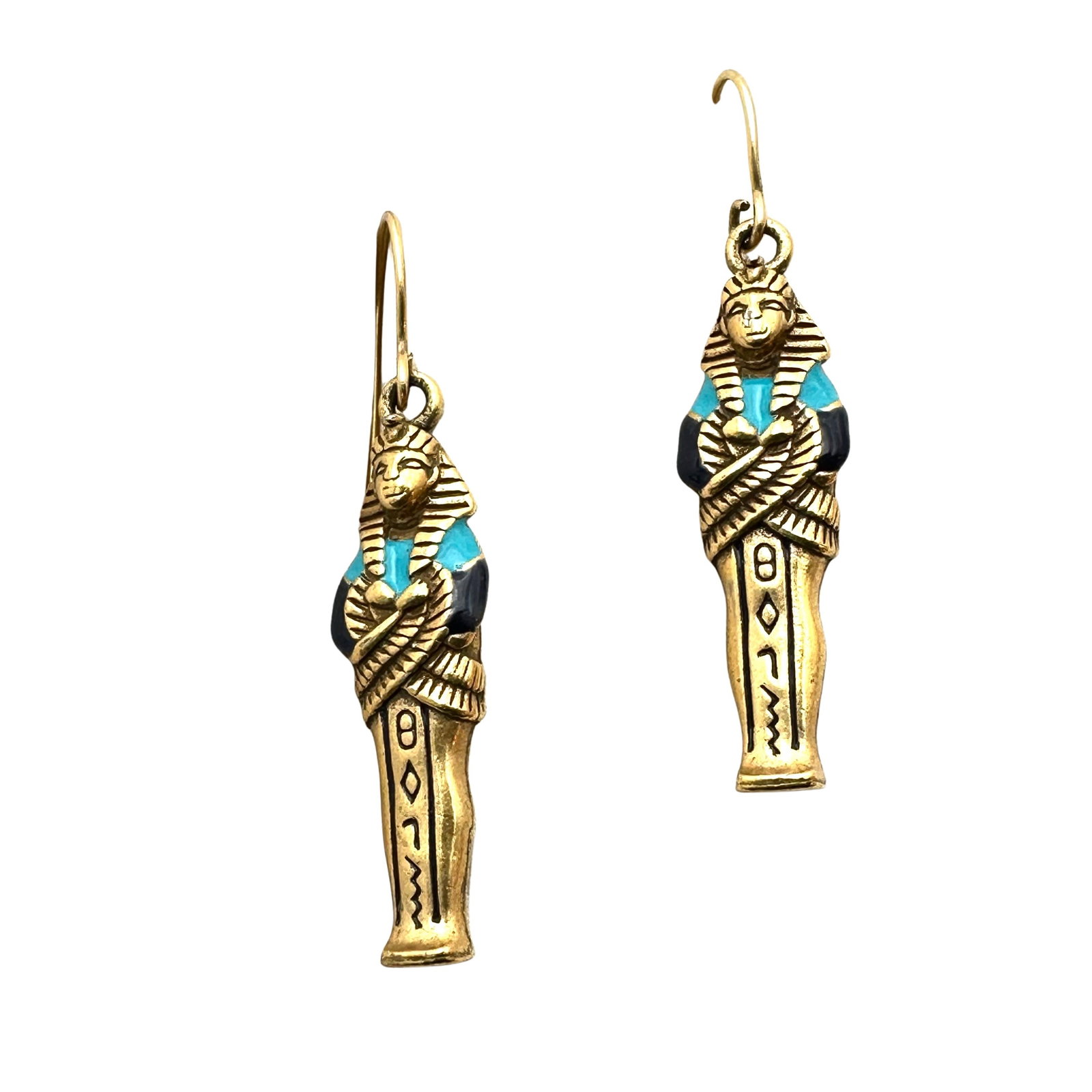 Vintage MMA Metropolitan Museum Arts Replica Egyptian Pierced Earrings: Vintage MMA Metropolitan Museum Arts Replica Egyptian Pierced Earrings
