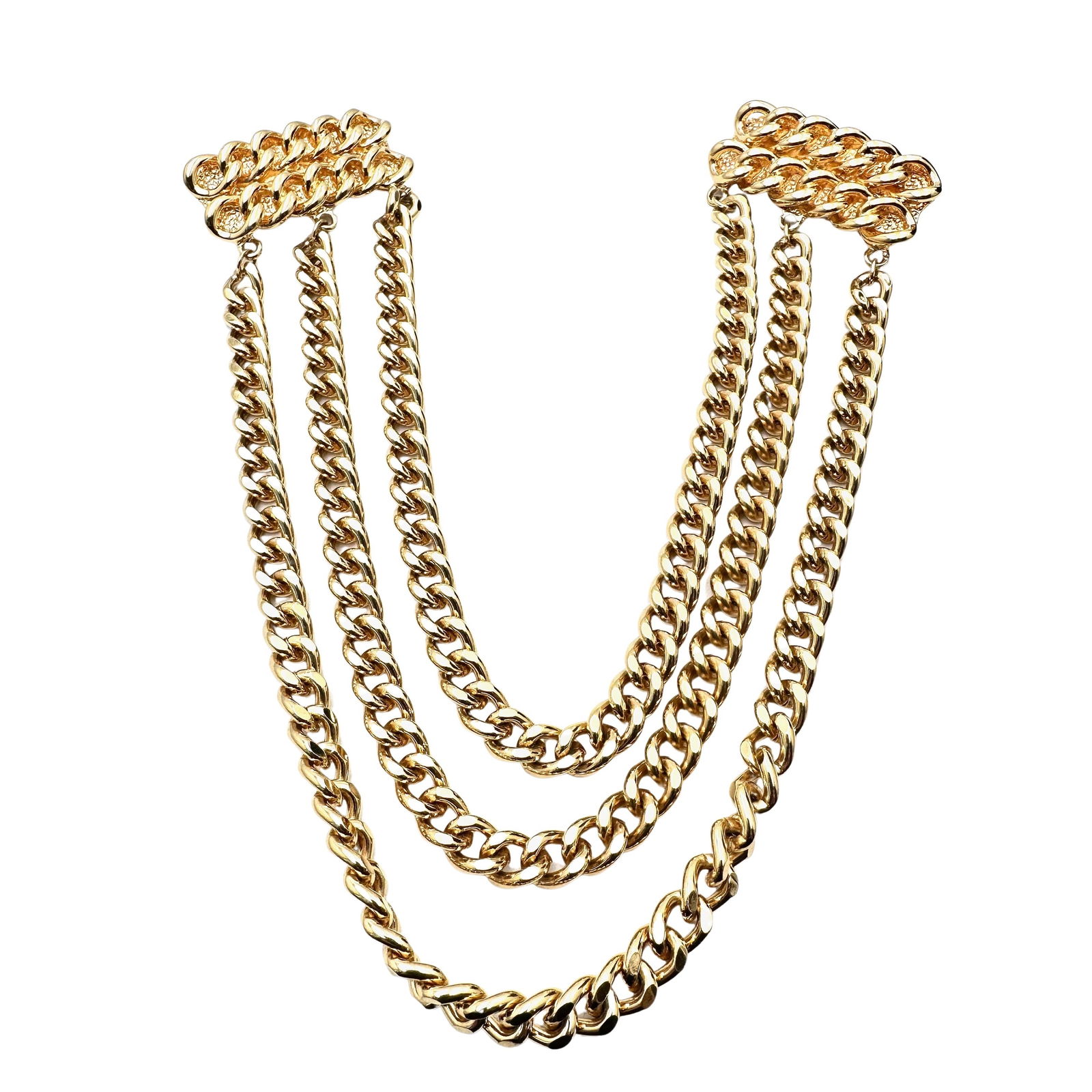 Vintage 1980s Epaulets Gold Tone Heavy Quality 1980s Style! (1 of 3)