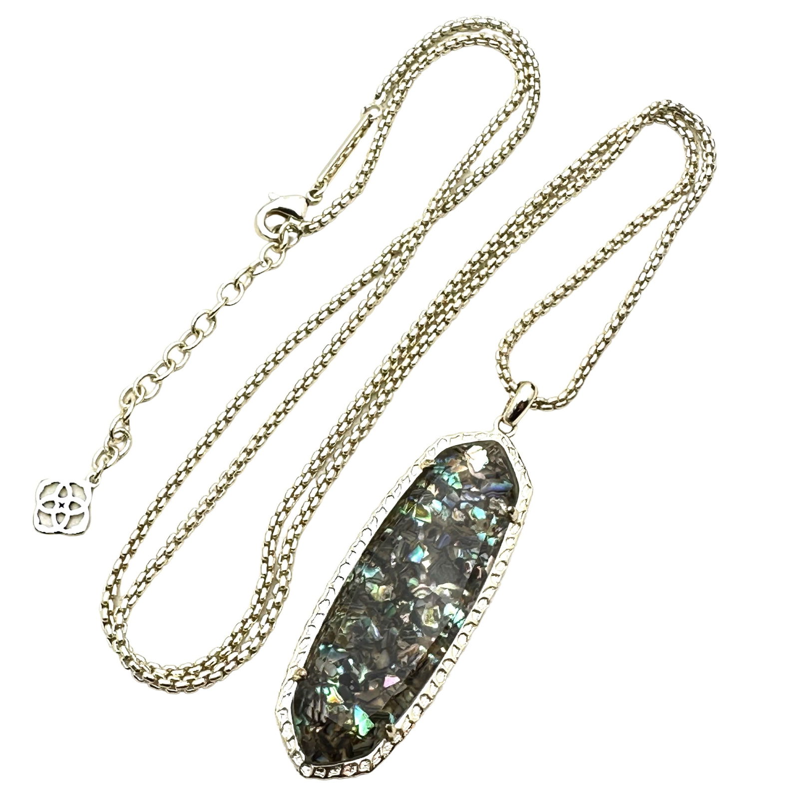 Kendra Scott Large Pendant Gold Tone Necklace 28 to 30 Inch Pristine Unworn Condition (1 of 3)