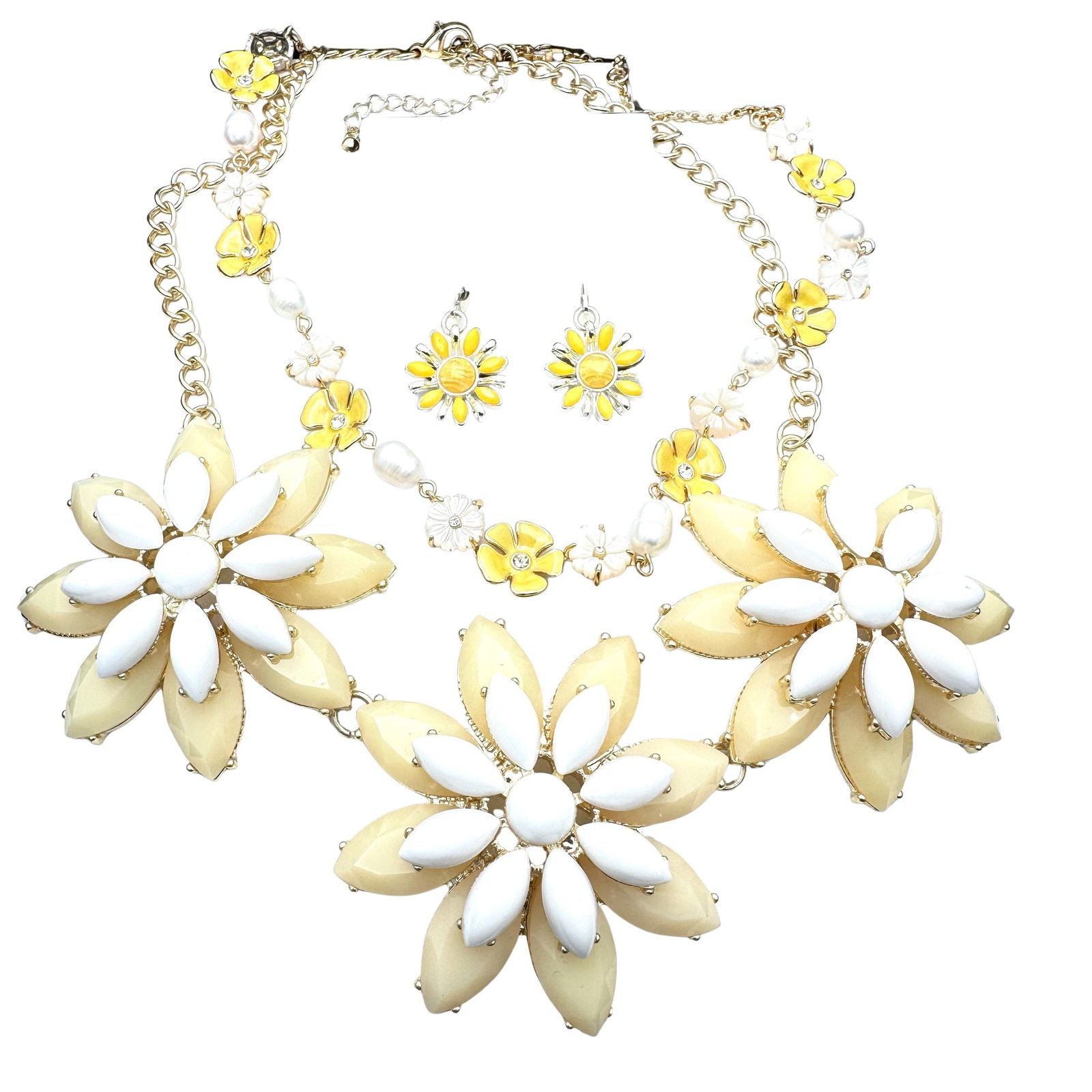 Jewelry Group Yellow Flowers Napier Earrings Ann Taylor Necklace & More (1 of 3)