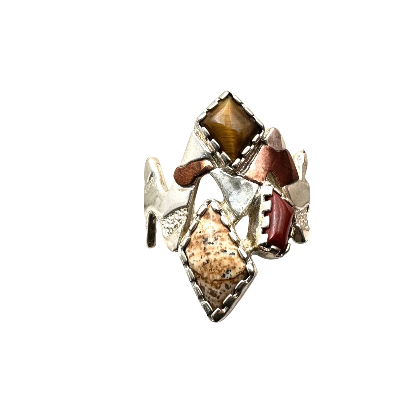 Carolyn Pollack Multi Gemstone Ring Sterling Silver Size 9 (1 of 2)