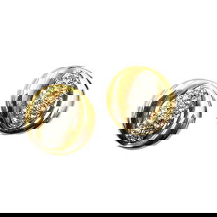Vintage Givenchy Clear Crystal Gold Tone Clip Earrings: Vintage Givenchy Clear Crystal Gold Tone Clip Earrings