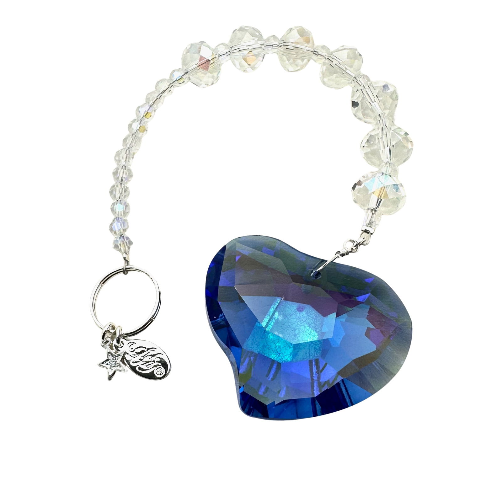 Vintage Kirks Folly Crystal Heart Key Chain Unused Condition: Vintage Kirks Folly Crystal Heart Key Chain Unused Condition