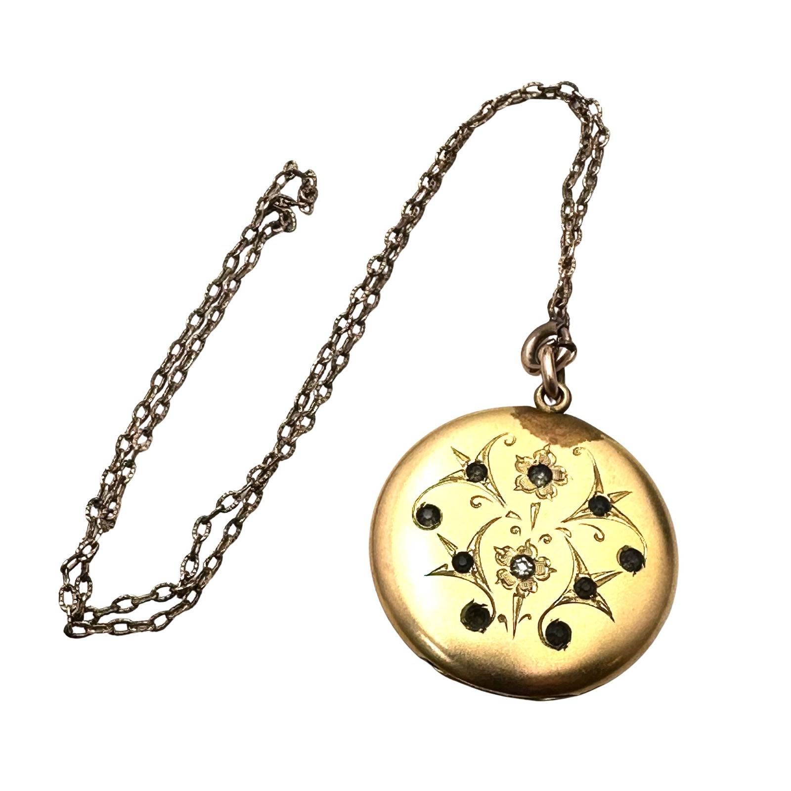 Victorian Gold Filled Picture Locket Pendant Necklace 18 Inch: Victorian Gold Filled Picture Locket Pendant Necklace 18 Inch