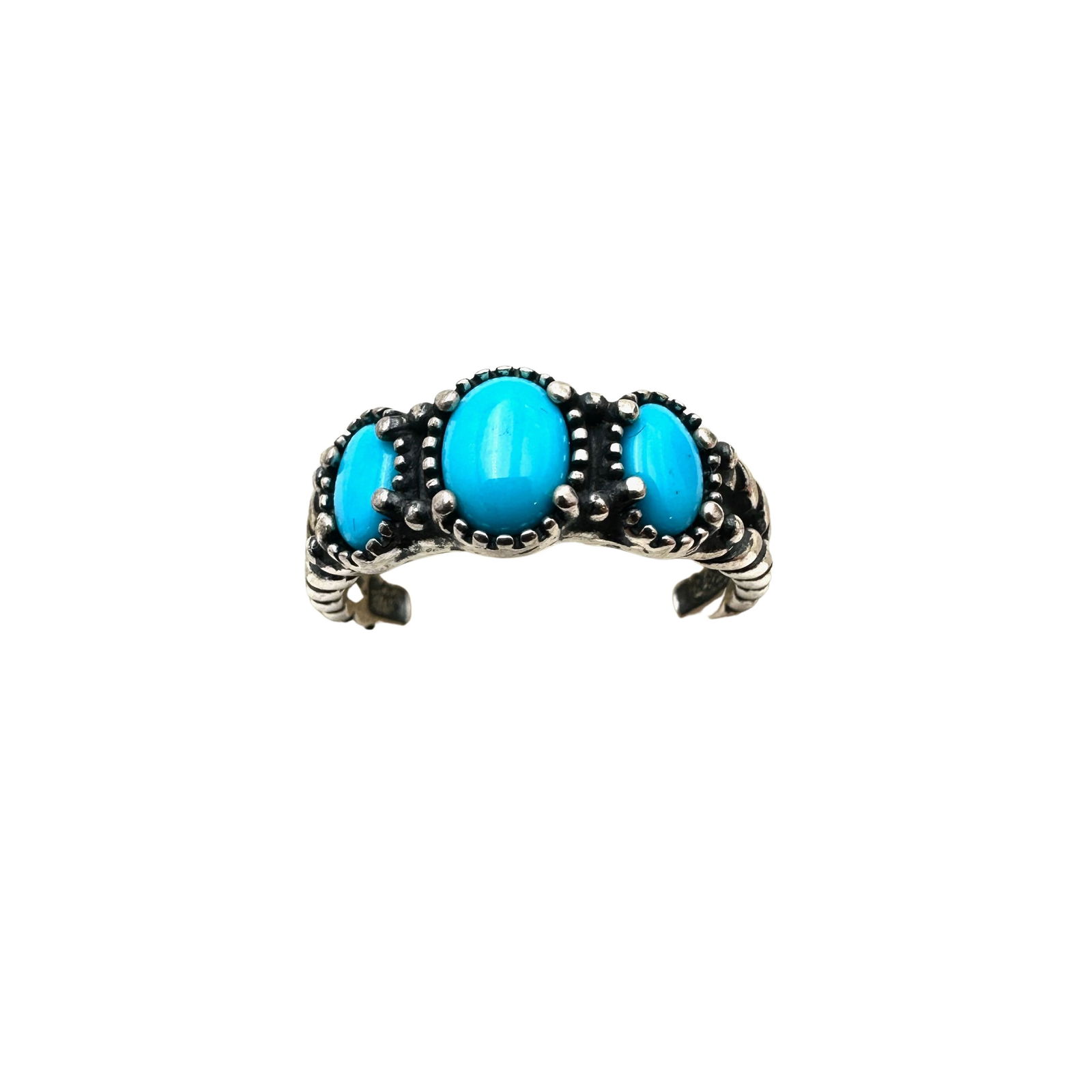 Carolyn Pollack Sterling Silver Turquoise Ring Size 9 (1 of 2)