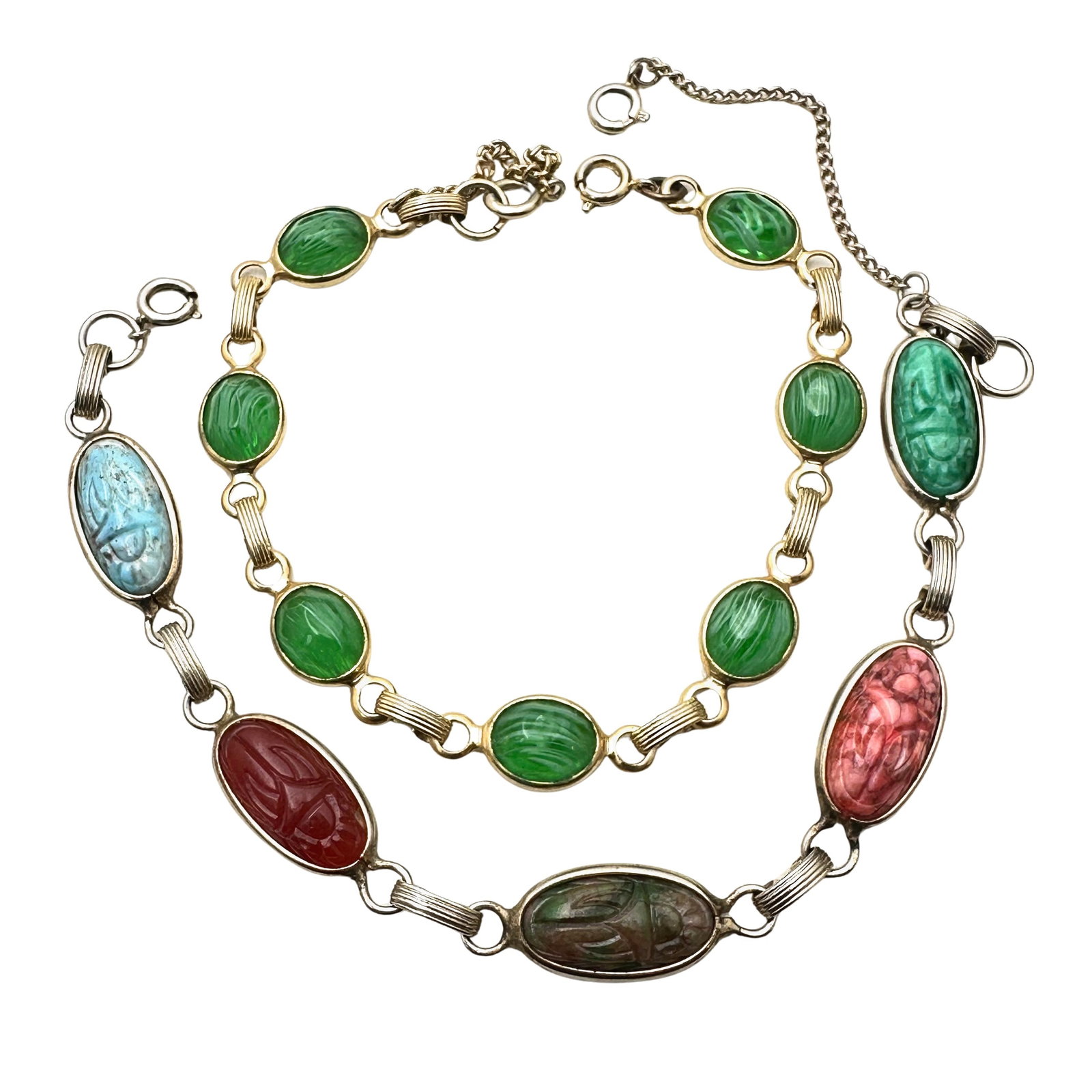Vintage Jewelry Group Scarab Gold Tone Bracelets: Vintage Jewelry Group Scarab Gold Tone Bracelets