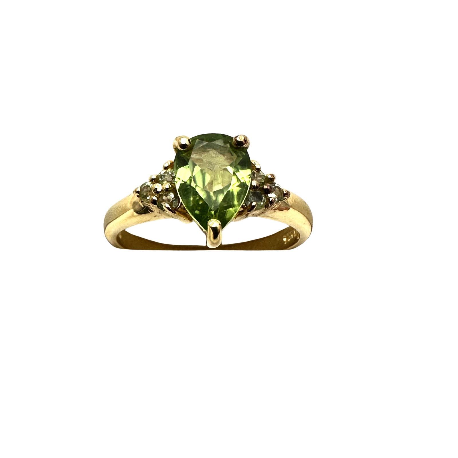 Gold Over Sterling Silver Peridot Ring Size 10 Pristine Condition (1 of 2)