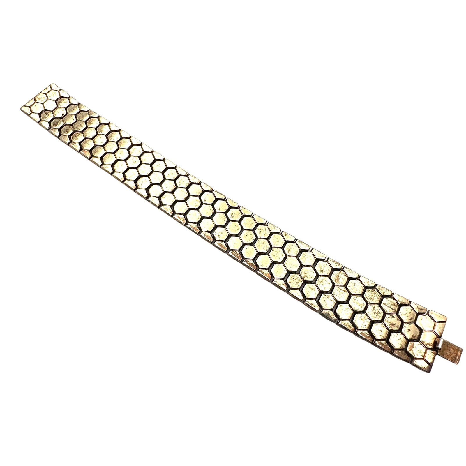 Vintage Trifari Honey Comb Gold tone Bracelet 7 Inch Length: Vintage Trifari Honey Comb Gold tone Bracelet 7 Inch Length