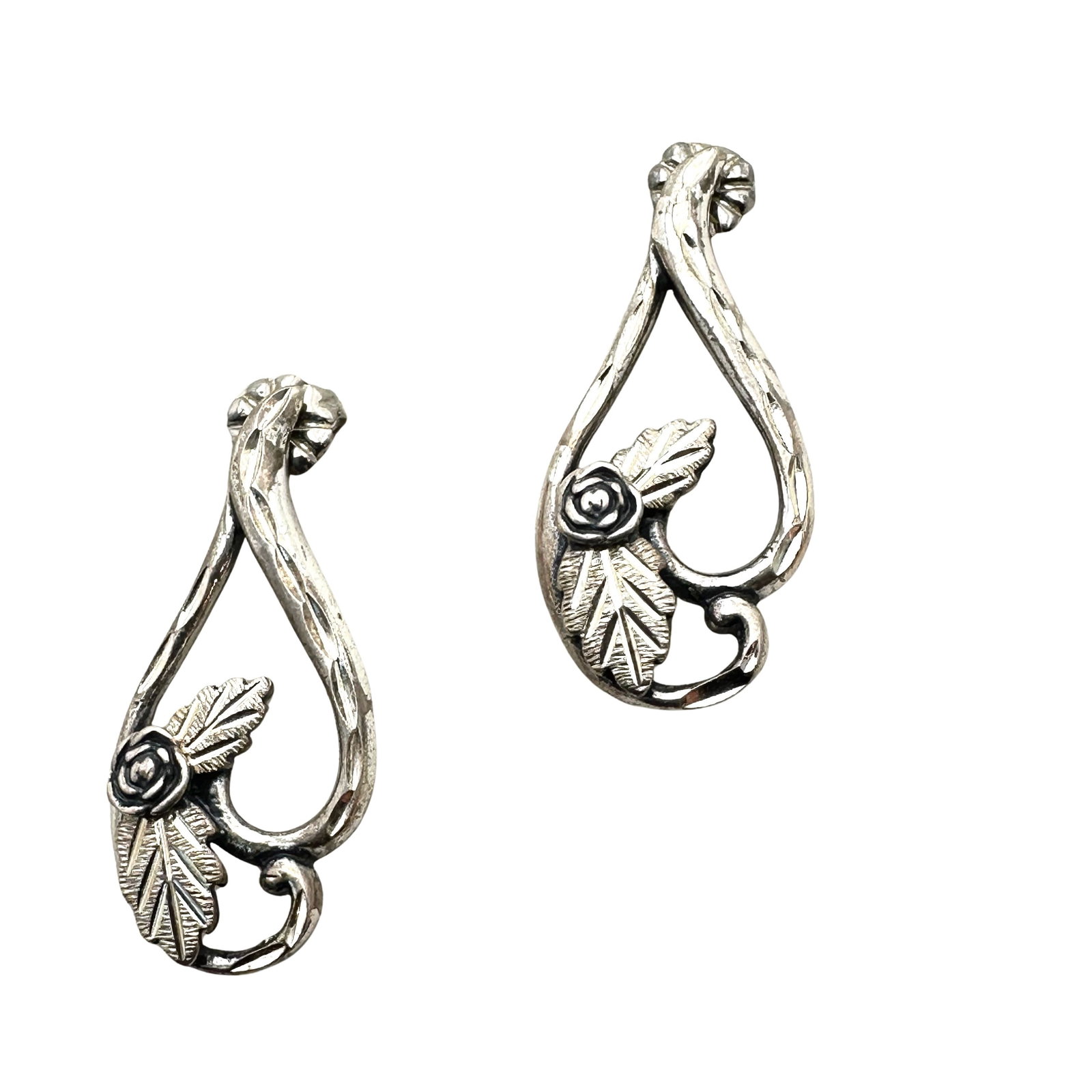 Coleman Black Hills Gold Sterling Silver Pierced Earrings 1.25 Inch: Coleman Black Hills Gold Sterling Silver Pierced Earrings 1.25 Inch