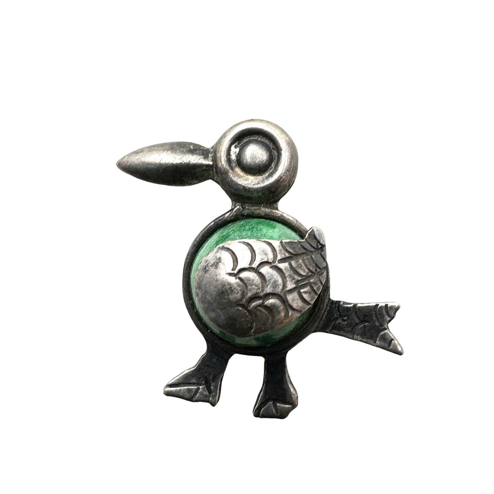Antique Mexico Sterling Silver Bird Brooch Pin 1 Inch: Antique Mexico Sterling Silver Bird Brooch Pin 1 Inch