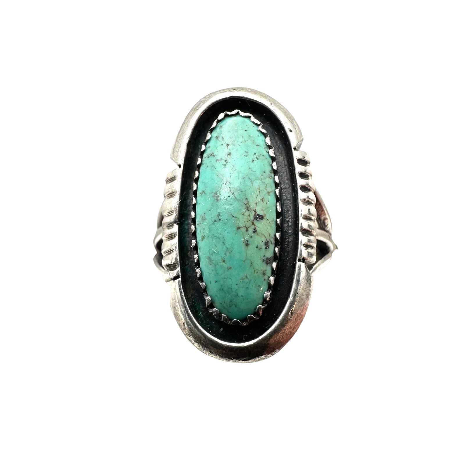 Native American Hallmarked WL Turquoise Sterling Silver Ring Size 6 (1 of 2)