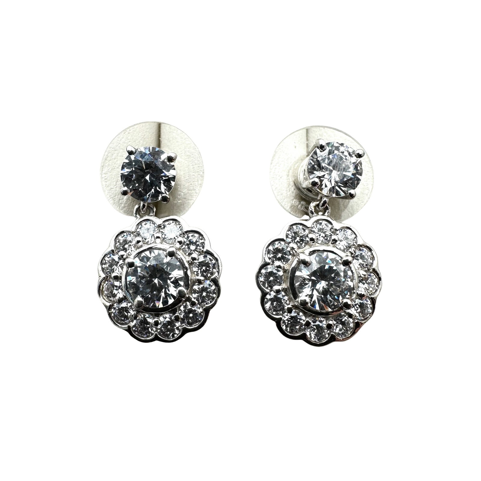 Swarovski Sterling Silver Cubic Zirconia Pierced Earrings Unworn JTV: Swarovski Sterling Silver Cubic Zirconia Pierced Earrings Unworn JTV