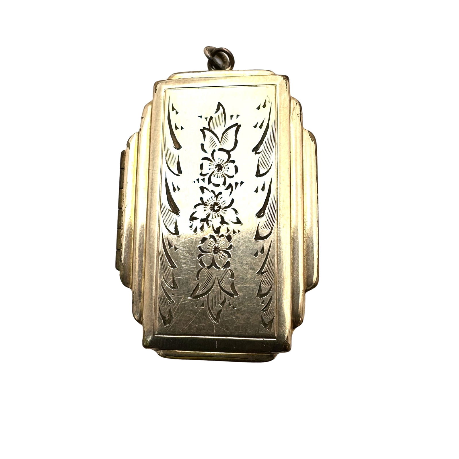 Antique 10K Gold Filled Picture Locket Pendant 1.5 Inch by .75 Inch (1 of 2)