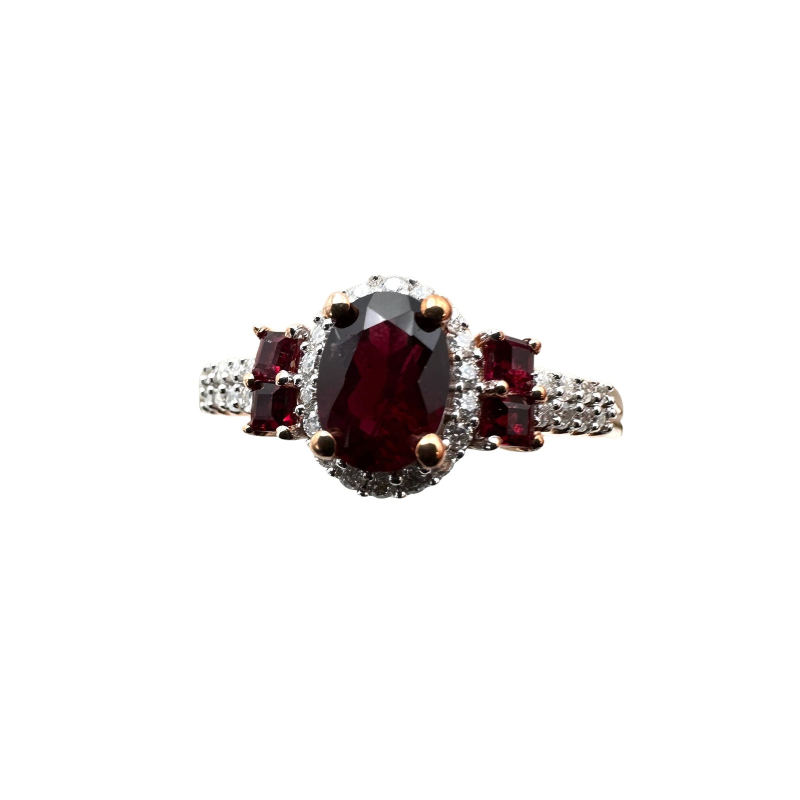 JTV Pyrope Garnet Mixed Gemstone Sterling Silver Ring Size 10 (1 of 2)