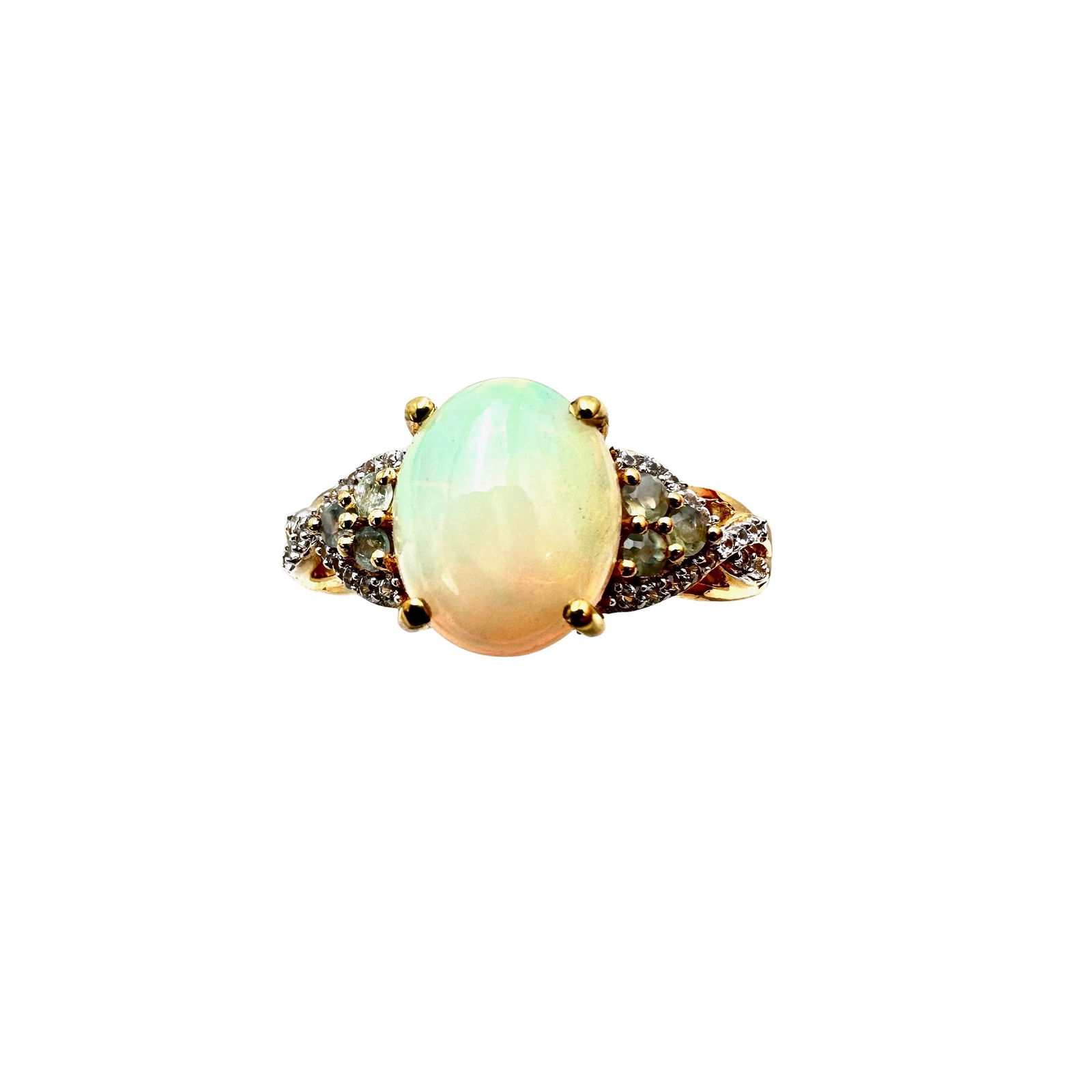 JTV Ethiopian Opal Multi Gemstone Sterling Silver ring Size 10 (1 of 2)