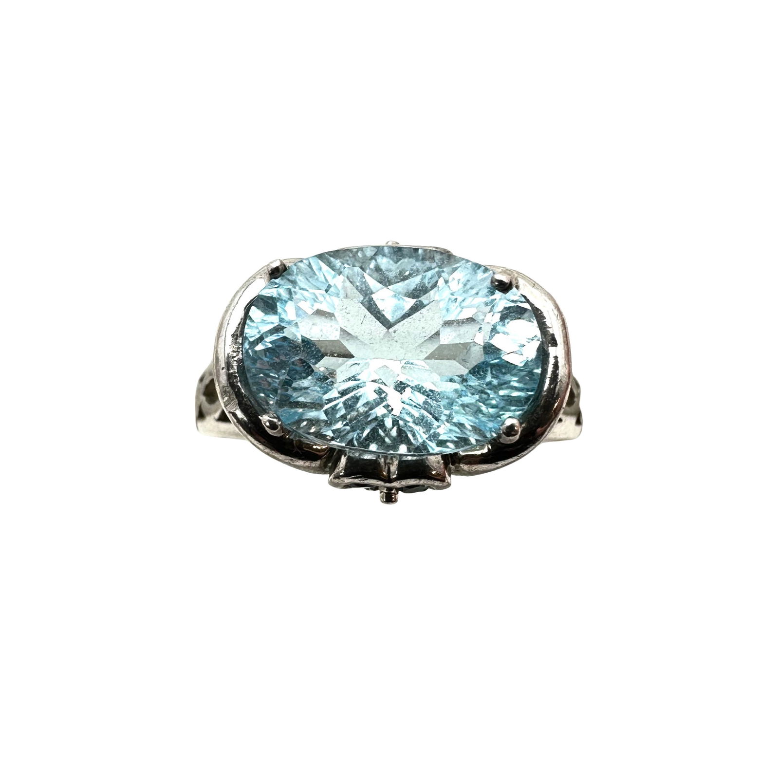 Blue Topaz Sterling Silver Ring Size 11: Blue Topaz Sterling Silver Ring Size 12