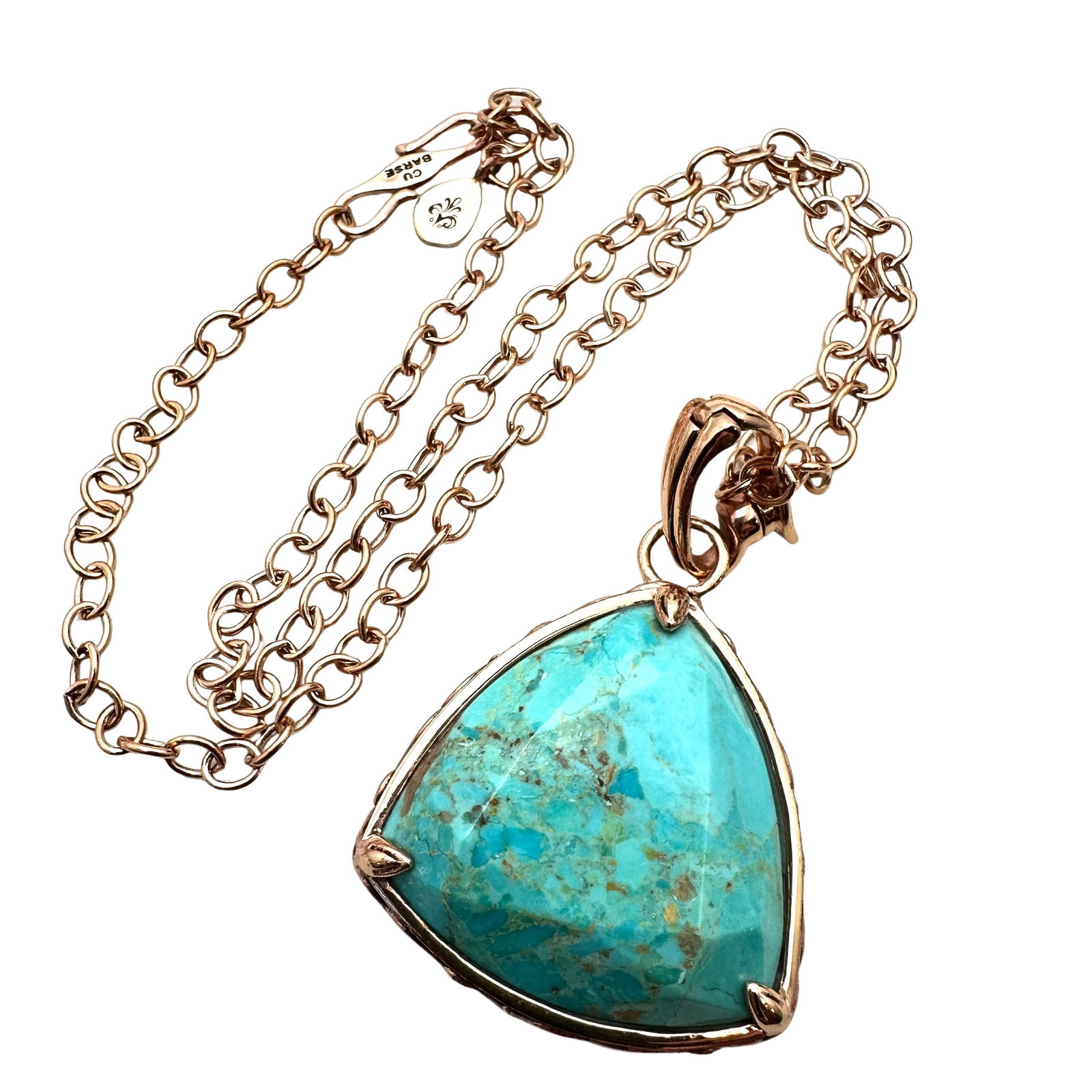 Barse Turquoise Copper Pendant Necklace: Barse Turquoise Copper Pendant Necklace