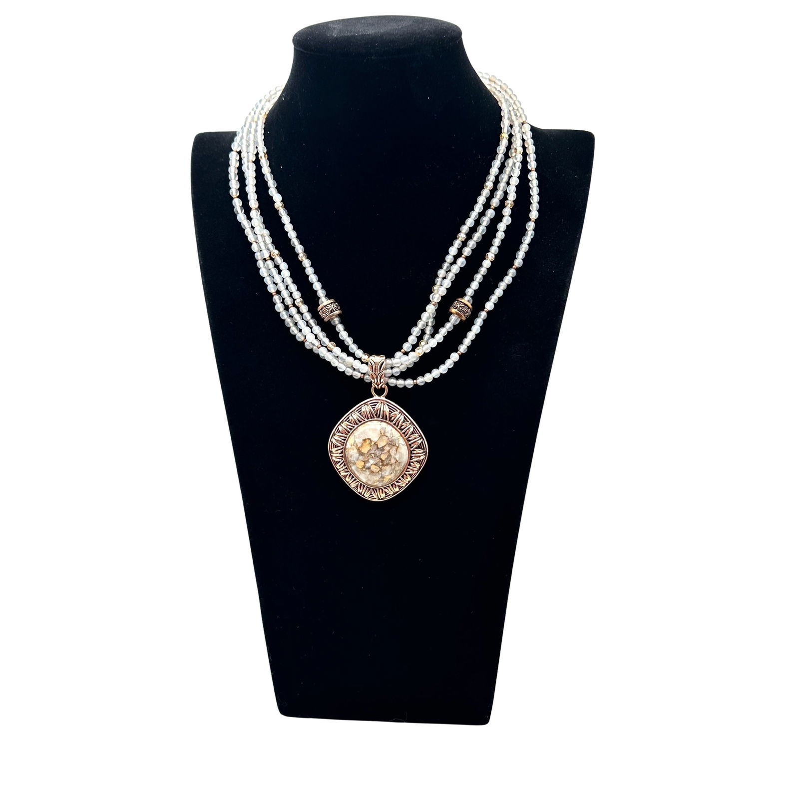 Barse Copper Gemstone Multi Strand Necklace (1 of 2)