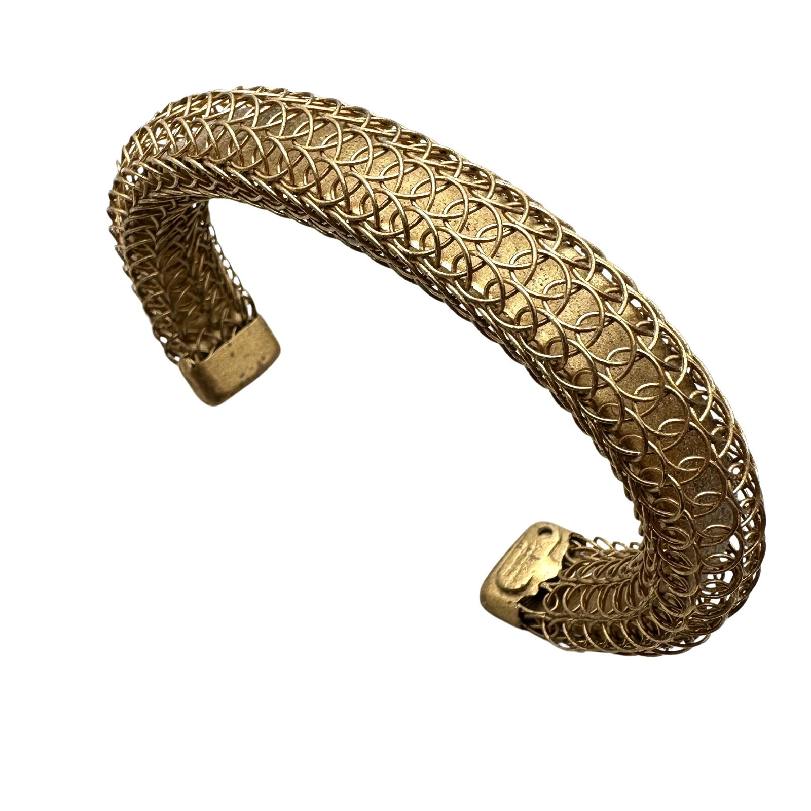 Vintage Sarah Coventry Metal Works Antiqued Gold Tone Cuff Bracelet (1 of 2)