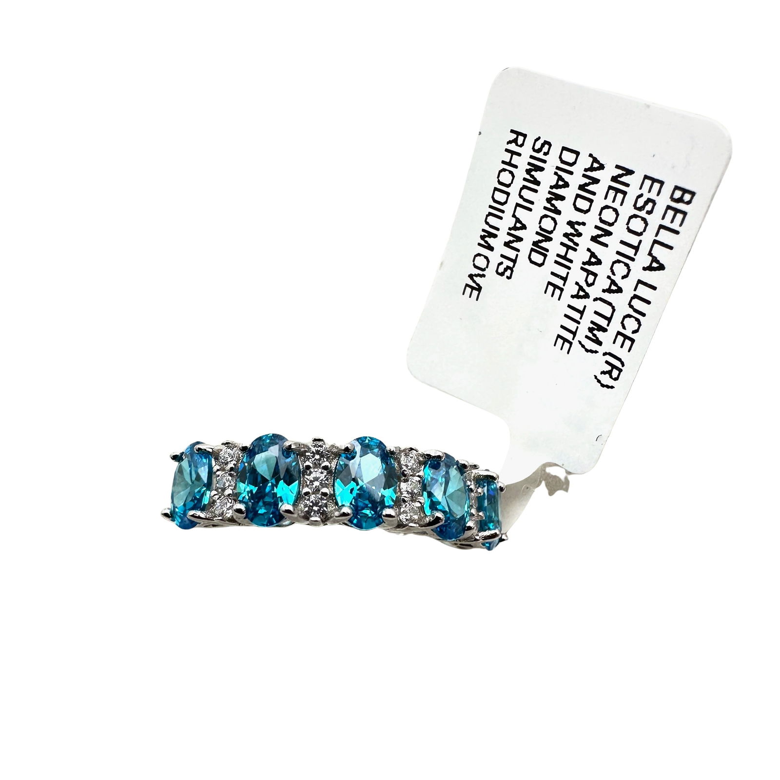 Bella Luce Esotica Neonapatite Sterling Silver Ring Size 10 (1 of 2)