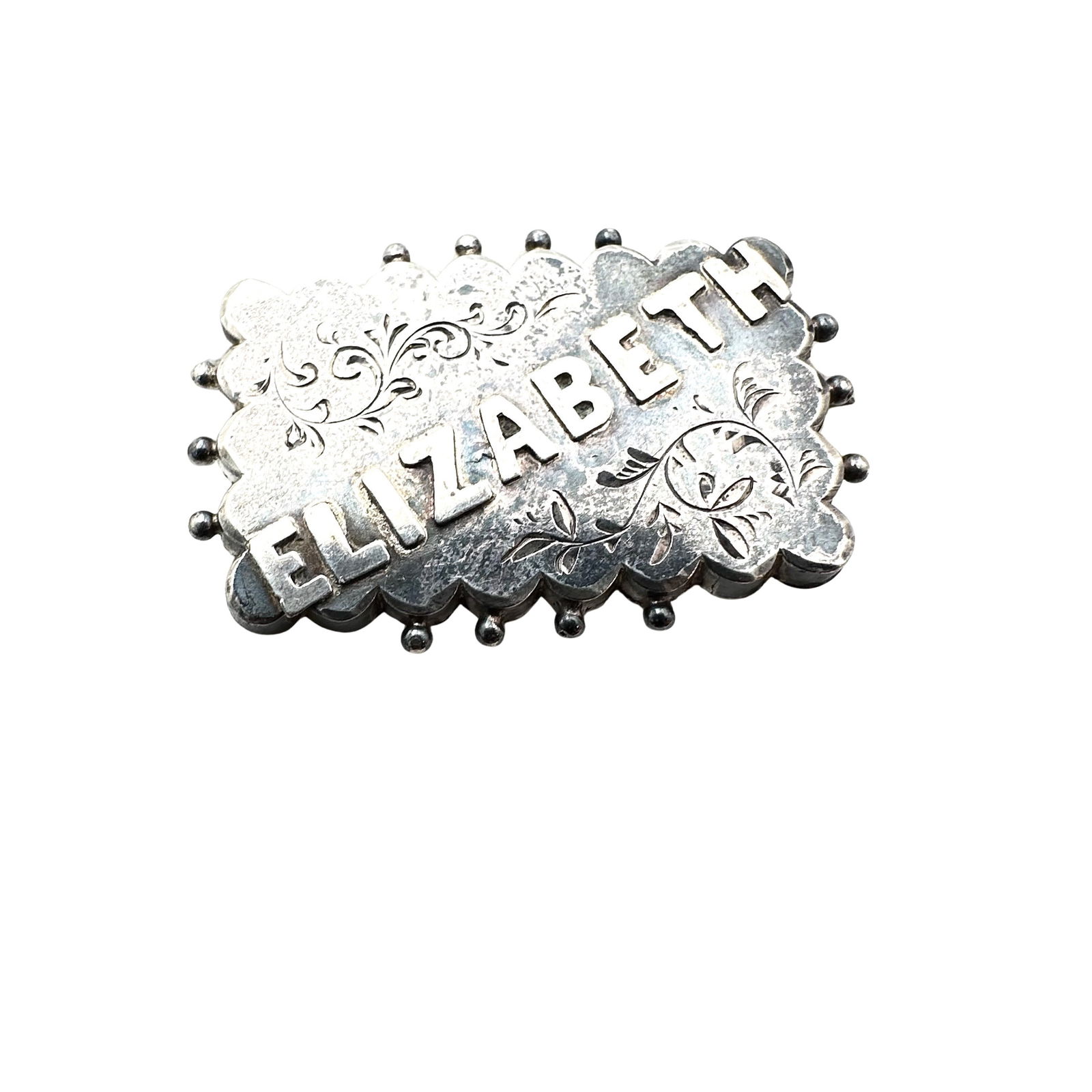 Antique Sterling Silver Elizabeth Brooch Pin European Hallmarks (1 of 2)