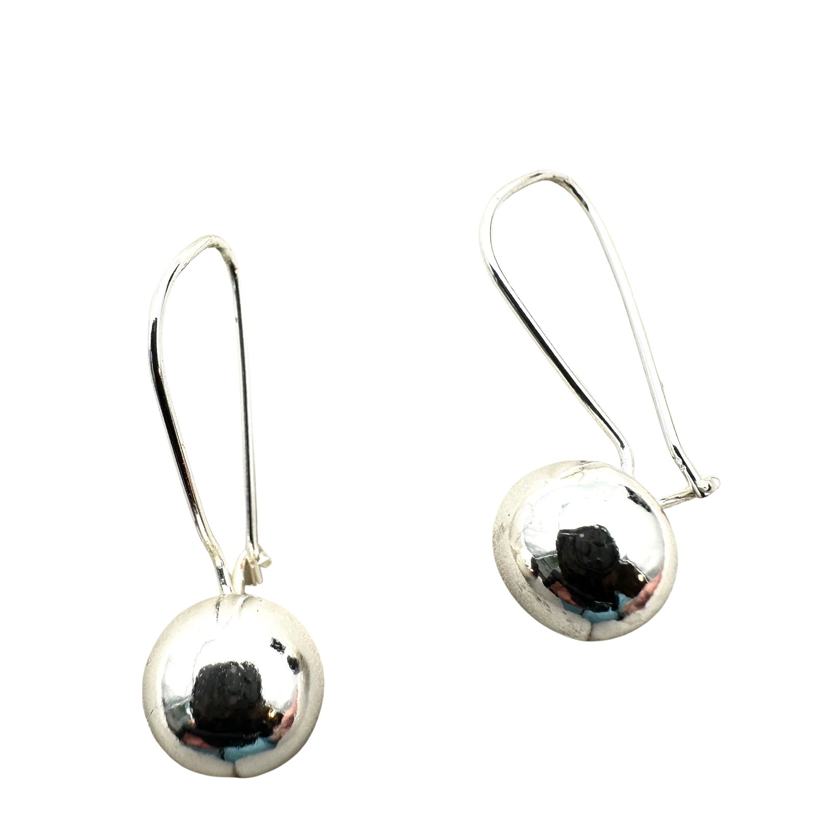 Sterling Silver Pierced Earrings Ball Design: Sterling Silver Pierced Earrings Ball Design