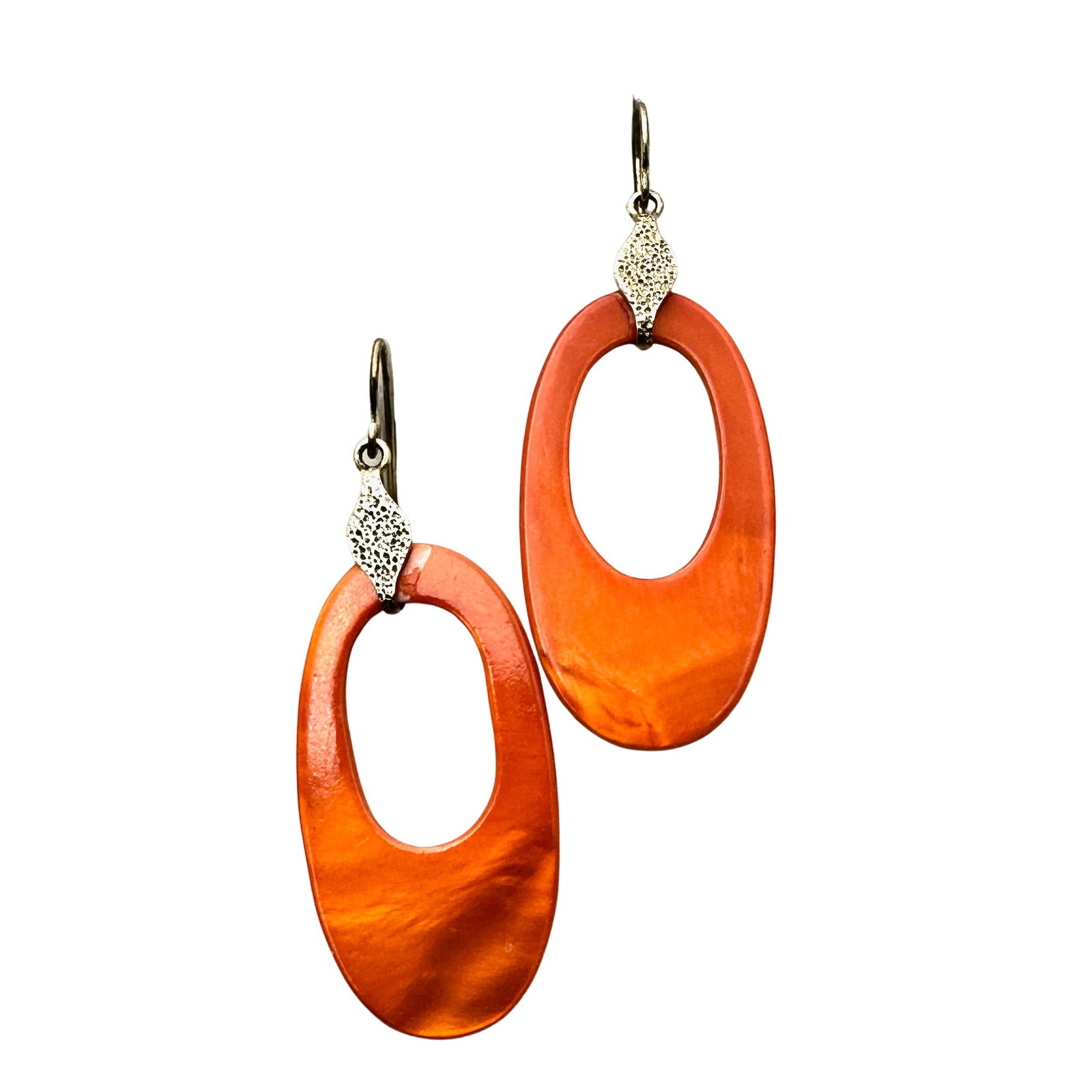 Gold Over Sterling Silver Orange Chandelier Pierced Earrings 2 Inch: Gold Over Sterling Silver Orange Chandelier Pierced Earrings 2 Inch