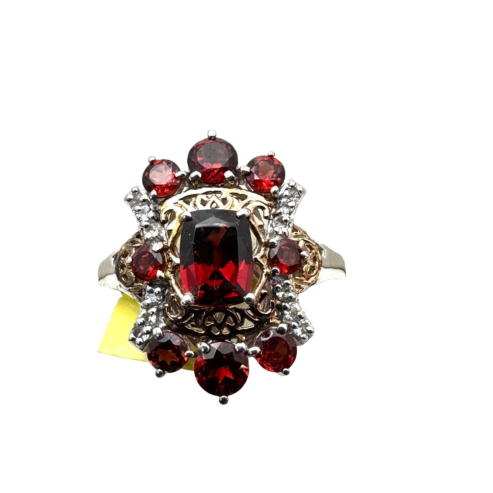 JTV New Old Stock Garnet Sterling Silver Ring Size 10 (1 of 2)