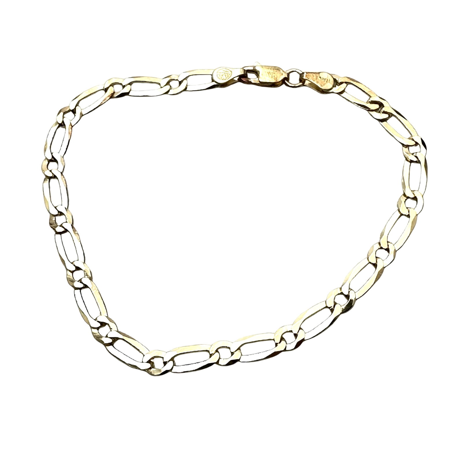 Gold Over Sterling Silver Bracelet 7.75 Inch Unworn Condition (1 of 2)