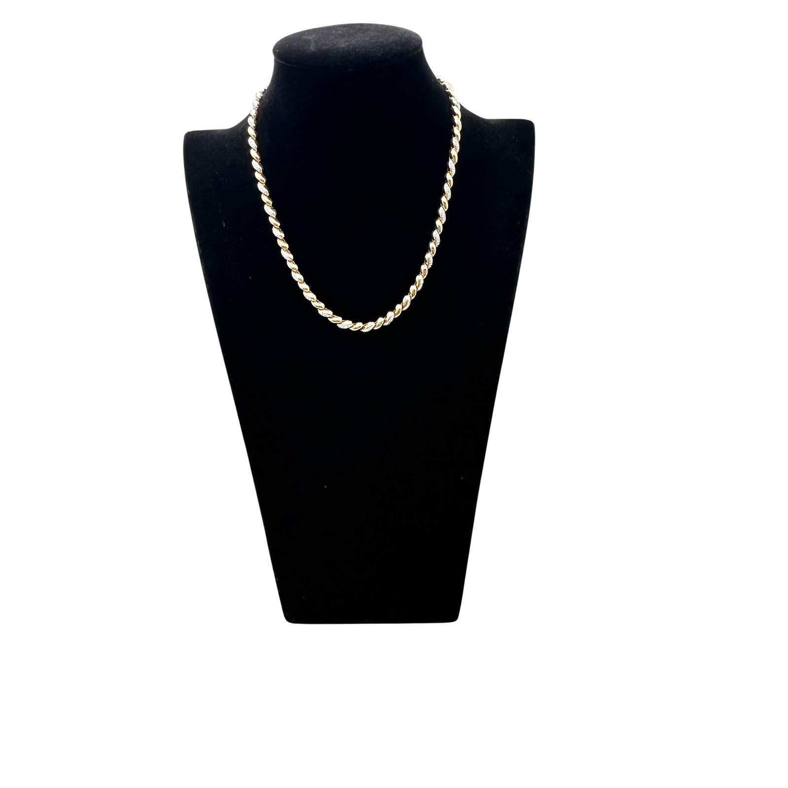 Diamond Rose Gold Over Sterling Silver Tennis Necklace 17 Inch 28 Grams: Diamond Rose Gold Over Sterling Silver Tennis Necklace 17 Inch 28 Grams