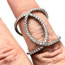 Clear Gemstone Sterling Silver Ring Size 8.5 Unusual Design Statement Ring