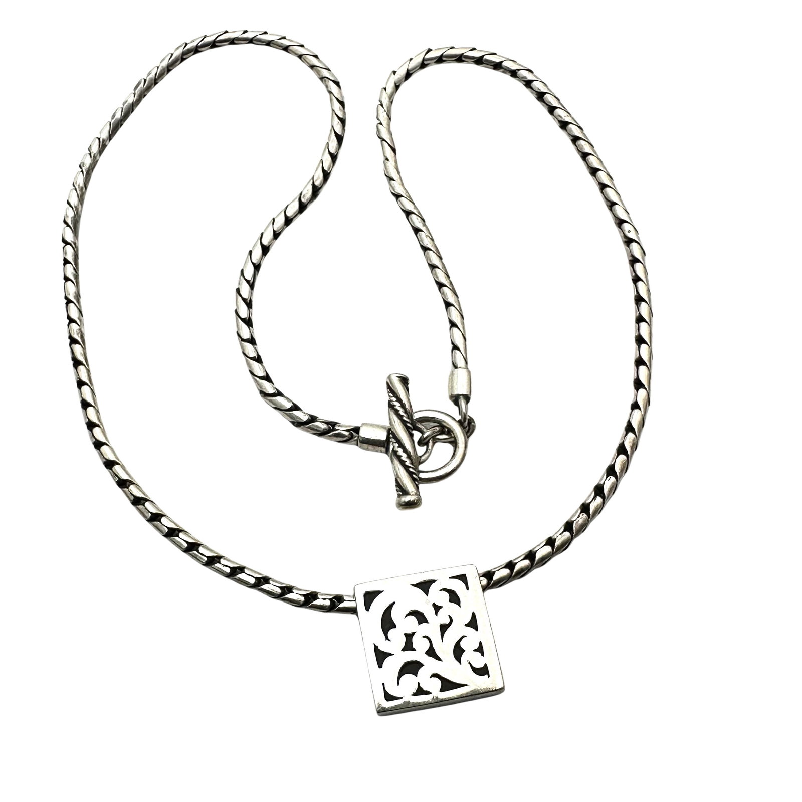 Lois Hill Sterling Silver Pendant Necklace 16 Inch 23 Grams: Lois Hill Sterling Silver Pendant Necklace 16 Inch 23 Grams