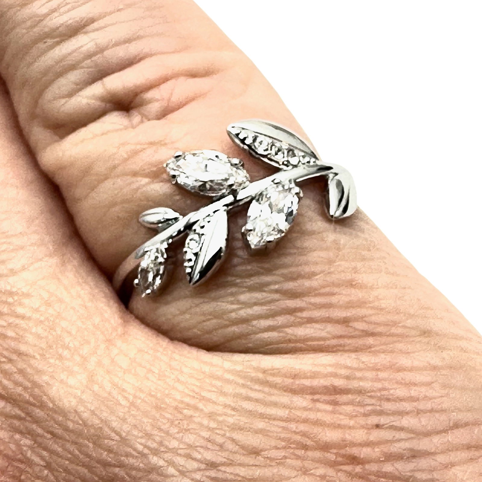 Swarovski Swan Hallmark Clear Crystal Silver Plated Ring Size 7 Unworn Condition (1 of 2)