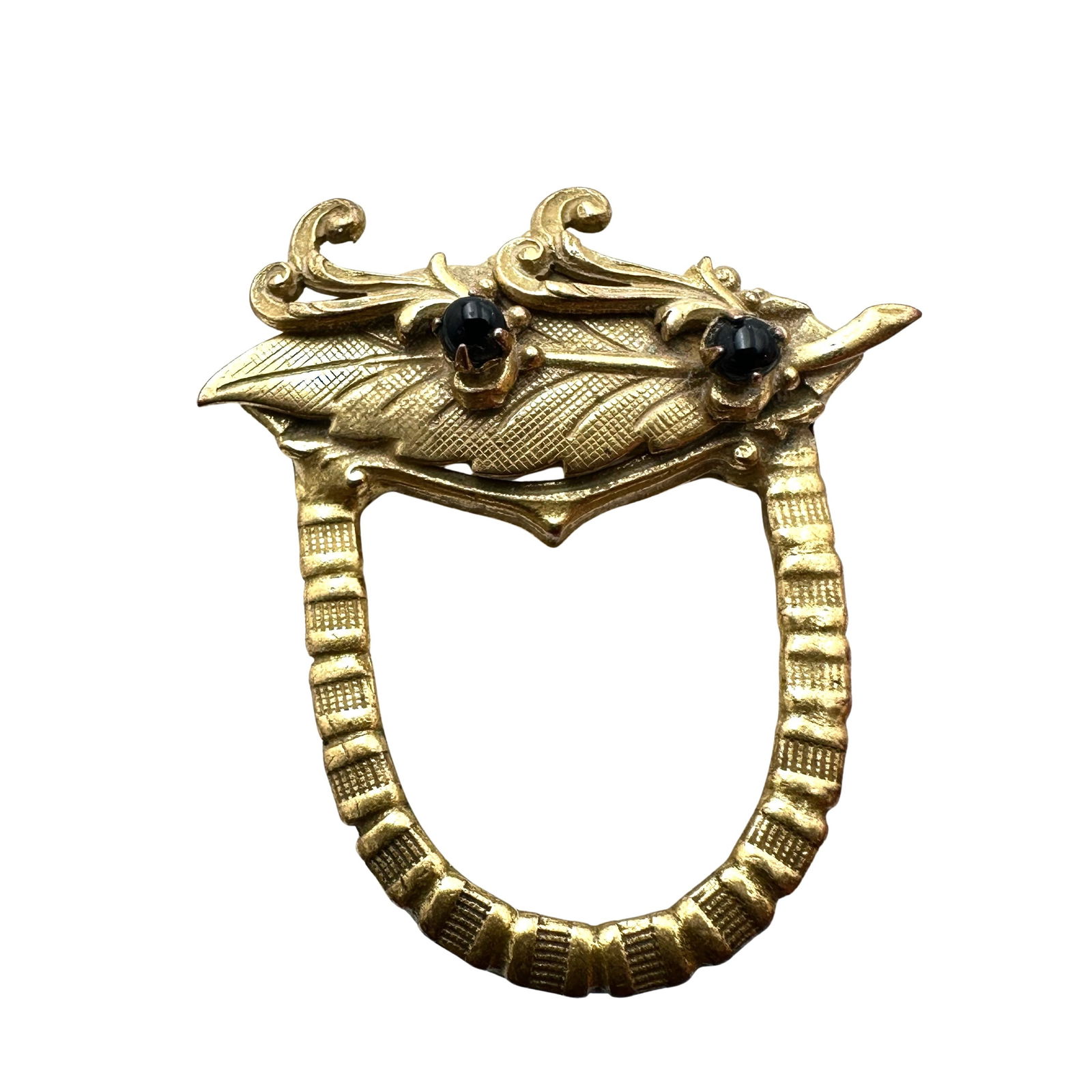 Vintage Original By Robert Antiqued Gold Tone Rhinestone Brooch Pin 1.5 Inch (1 of 2)