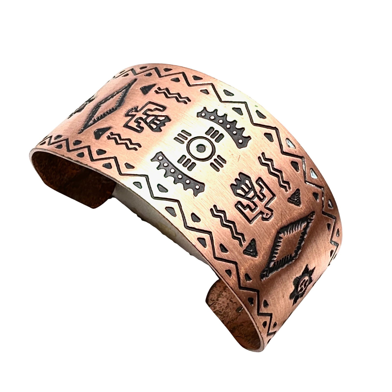 Vintage Bell Trading Copper Southwest Cuff Bracelet Expandable Size (1 of 2)