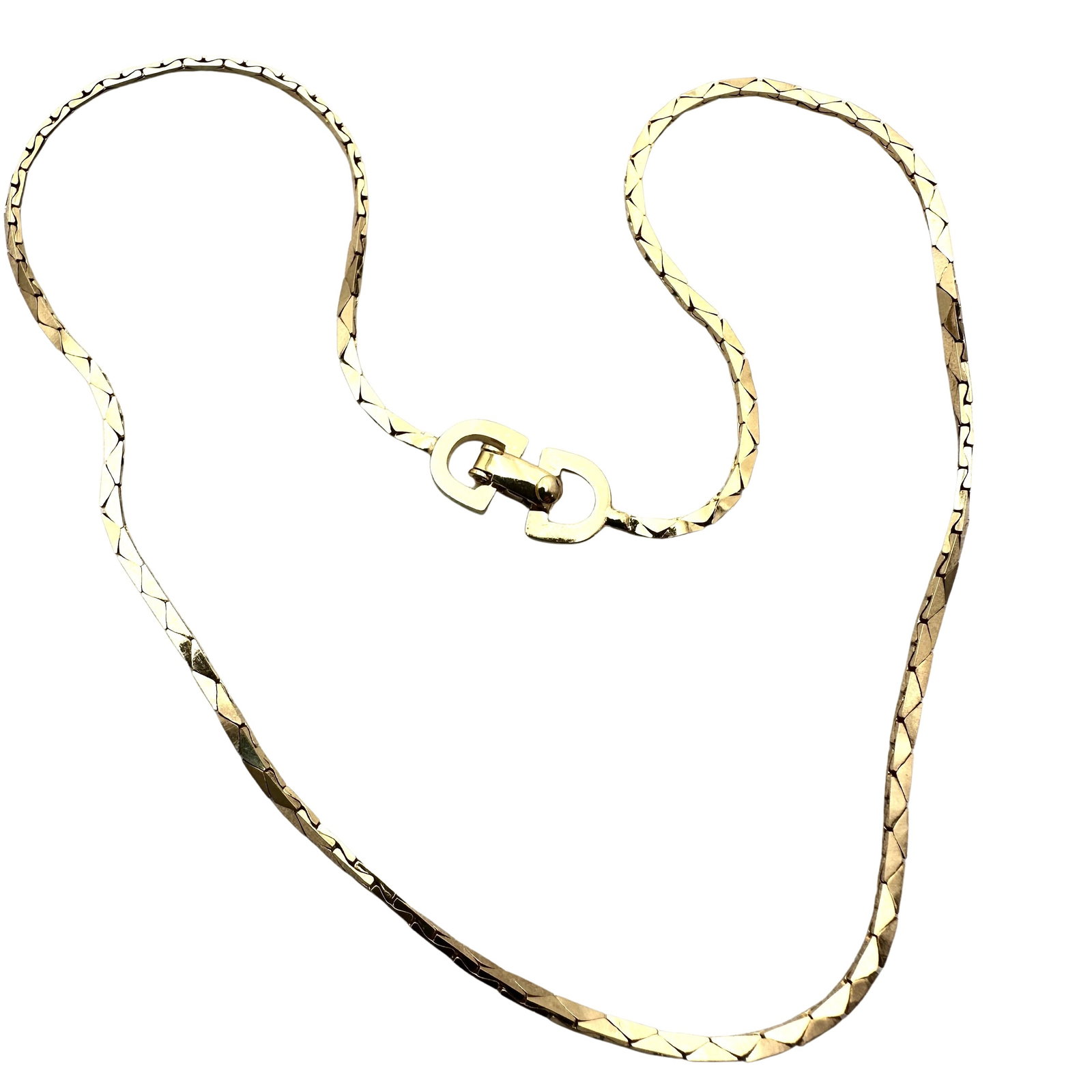 Vintage Christian Dior Gold Plated Choker Chain 15 Inch Length Unworn Condition: Vintage Christian Dior Gold Plated Choker Chain 15 Inch Length Unworn Condition