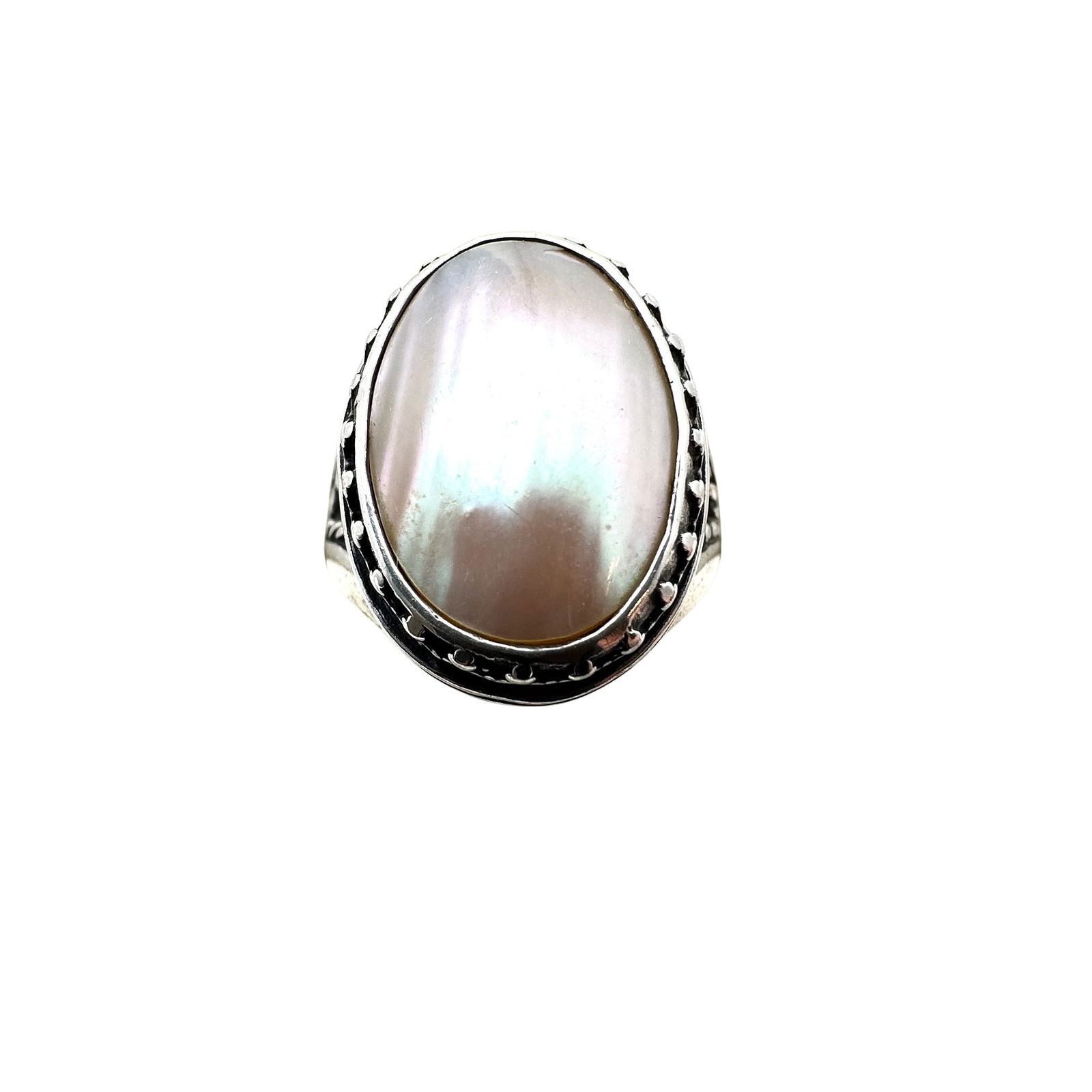Carolyn Pollack Relios Sterling Silver Mabe Pearl Ring Size 9 (1 of 3)