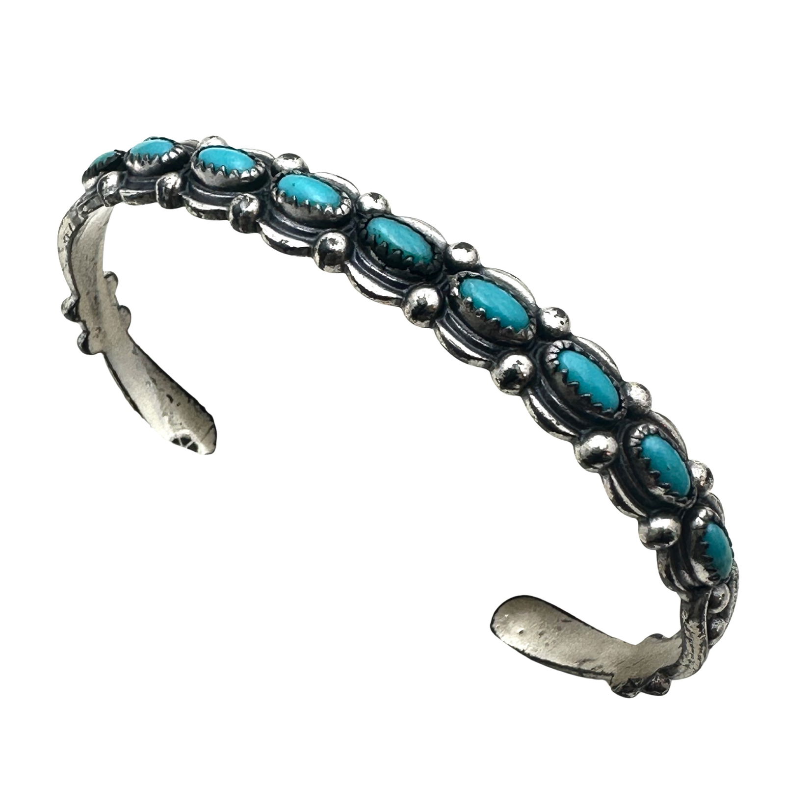 Vintage Bell Trading Turquoise Sterling Silver Cuff Bracelet 6.5 Inch (1 of 2)