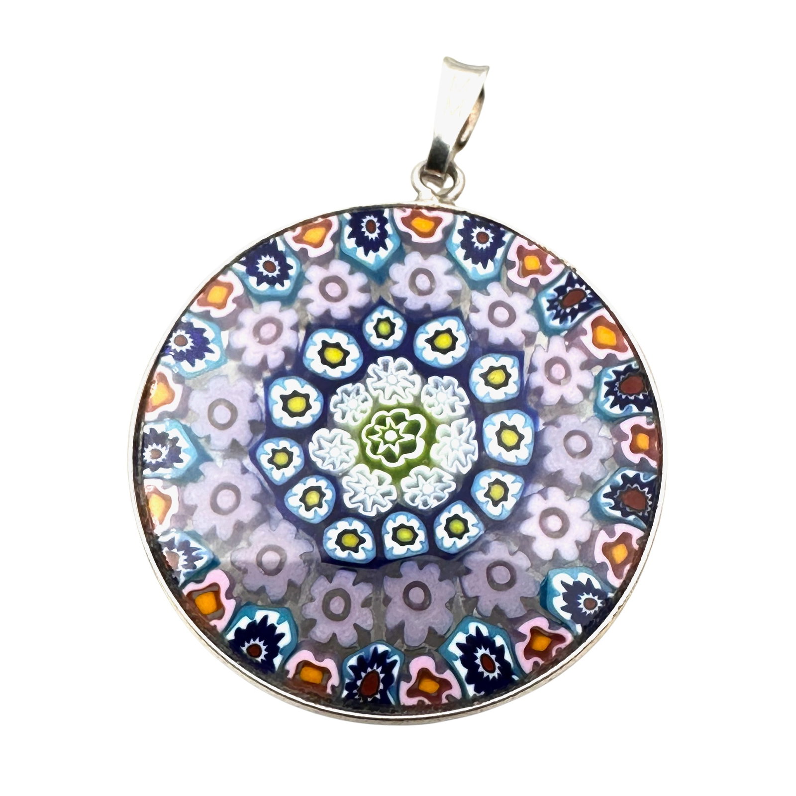 Vintage Italian Murano Glass Pendant 1.5 Inch: Vintage Italian Murano Glass Pendant 1.5 Inch