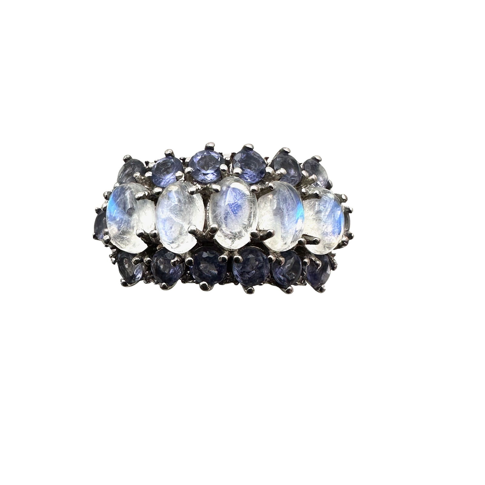 Purple Amethyst Moonstone Sterling Silver Ring Size 9.25 (1 of 2)