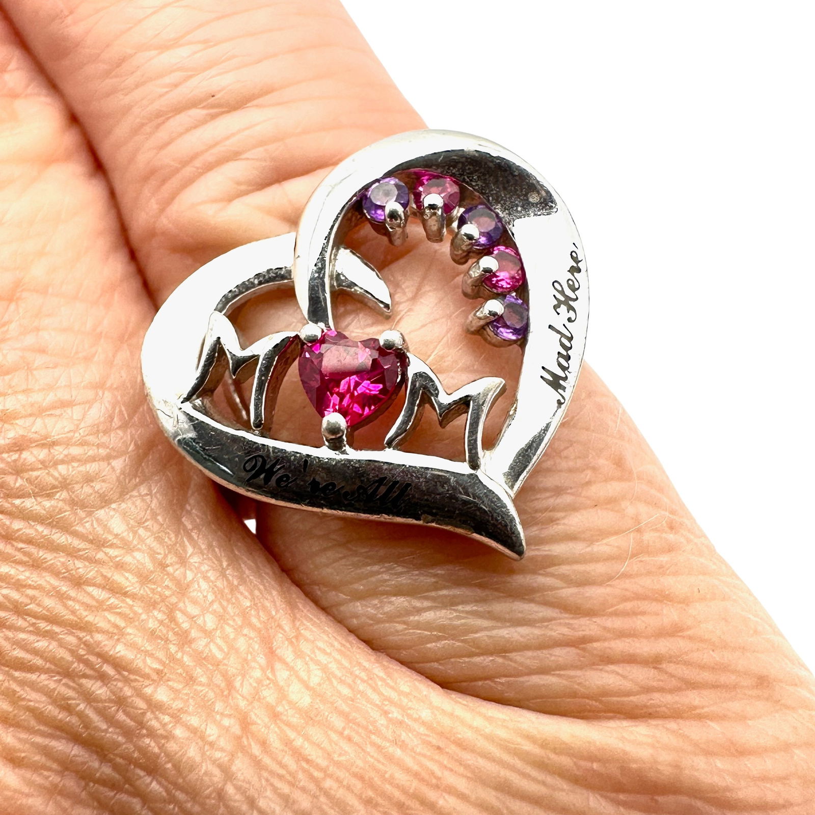 Pink Sapphire Sterling Silver Ring Size 6 "We Are All Mad Here" (1 of 2)