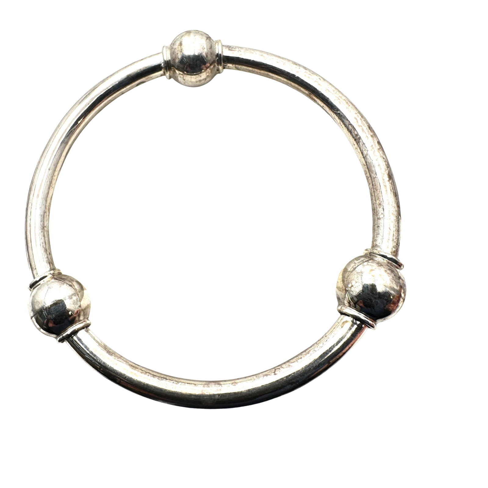 Sterling Silver Bangle Bracelet 7.5 Inch Weight 22 Grams (1 of 2)