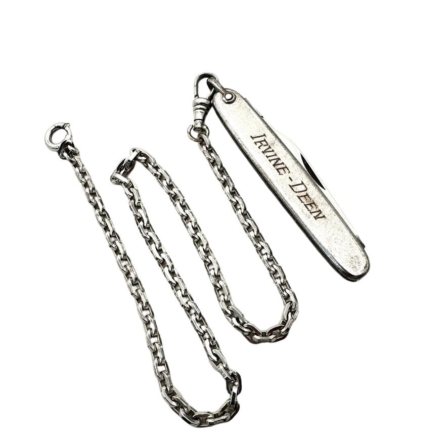 Vintage Pocket Knife on Pocket Watch Chain Mixed Metals (1 of 3)