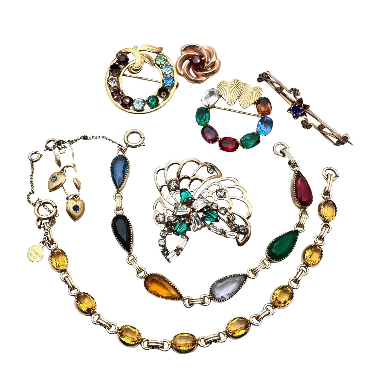 Antique Vintage Gold Filled Jewelry Lot Multicolor: Antique Vintage Gold Filled Jewelry Lot Multicolor