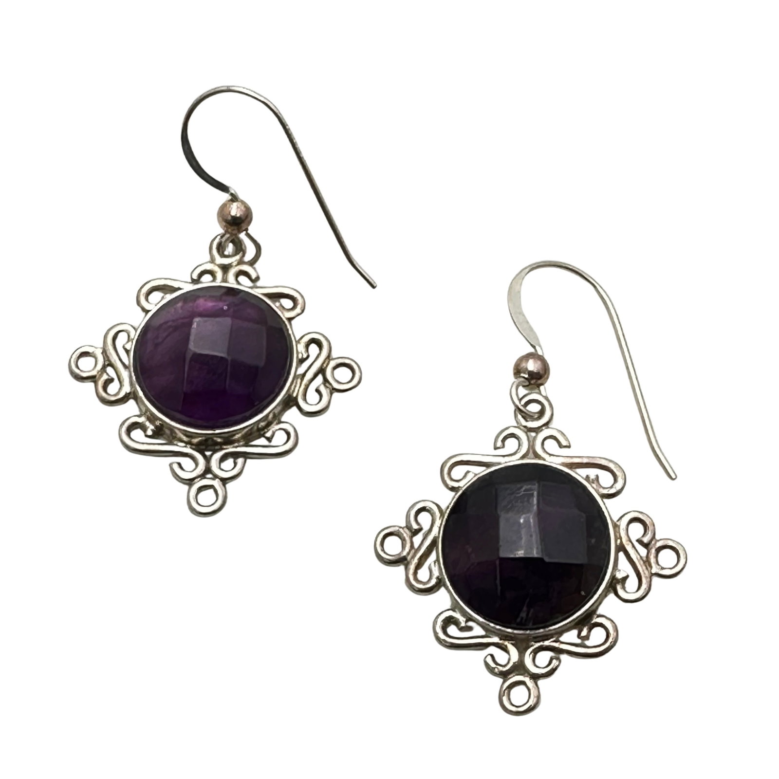 Jay King Mine Finds Purple Amethyst Sterling Silver Pierced Earrings 1.5 Inch: Jay King Mine Finds Purple Amethyst Sterling Silver Pierced Earrings 1.5 Inch