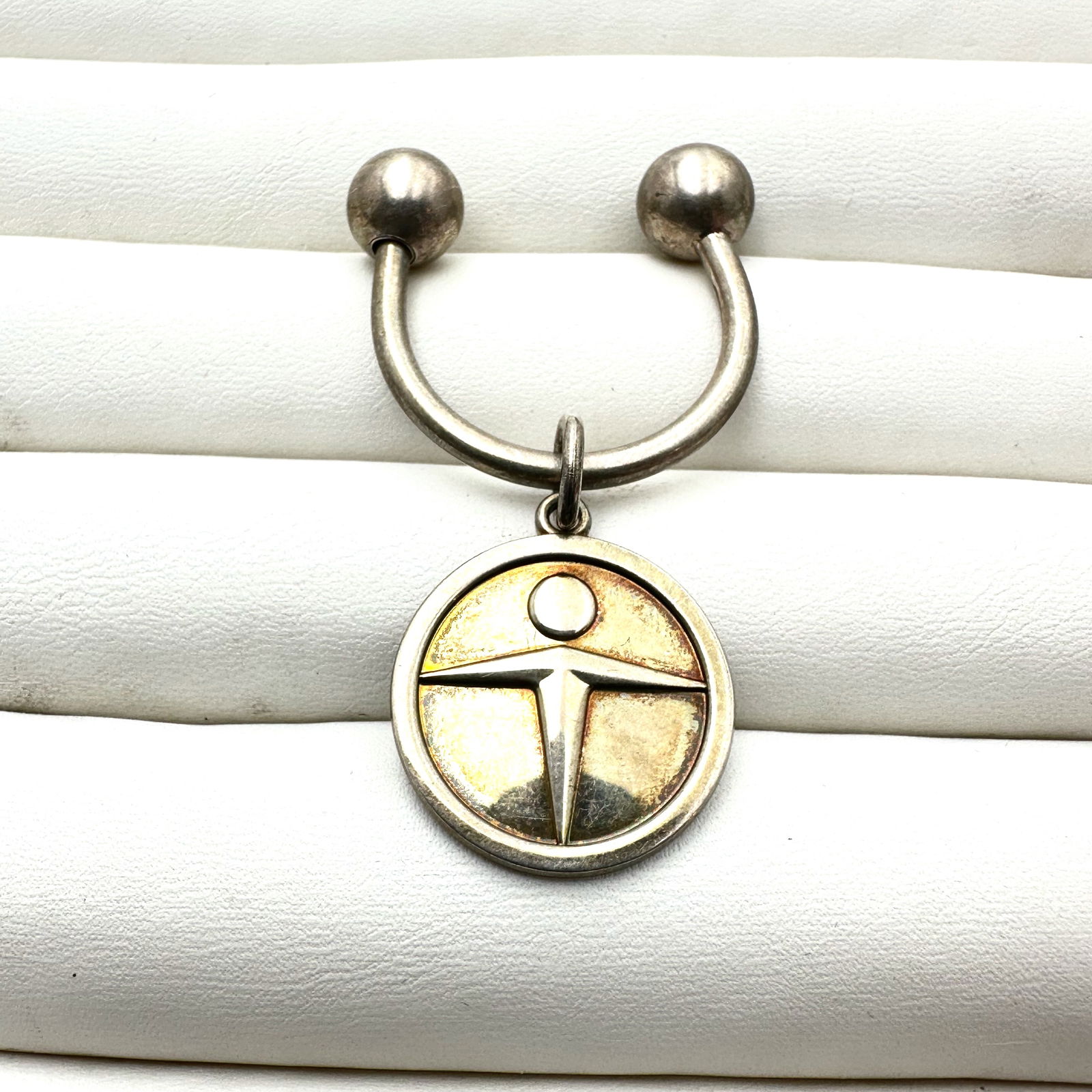Vintage Tiffany & Co Man Power Charm Sterling Silver 925 Key Chain 2.25 Inch 12.4 Grams (1 of 4)