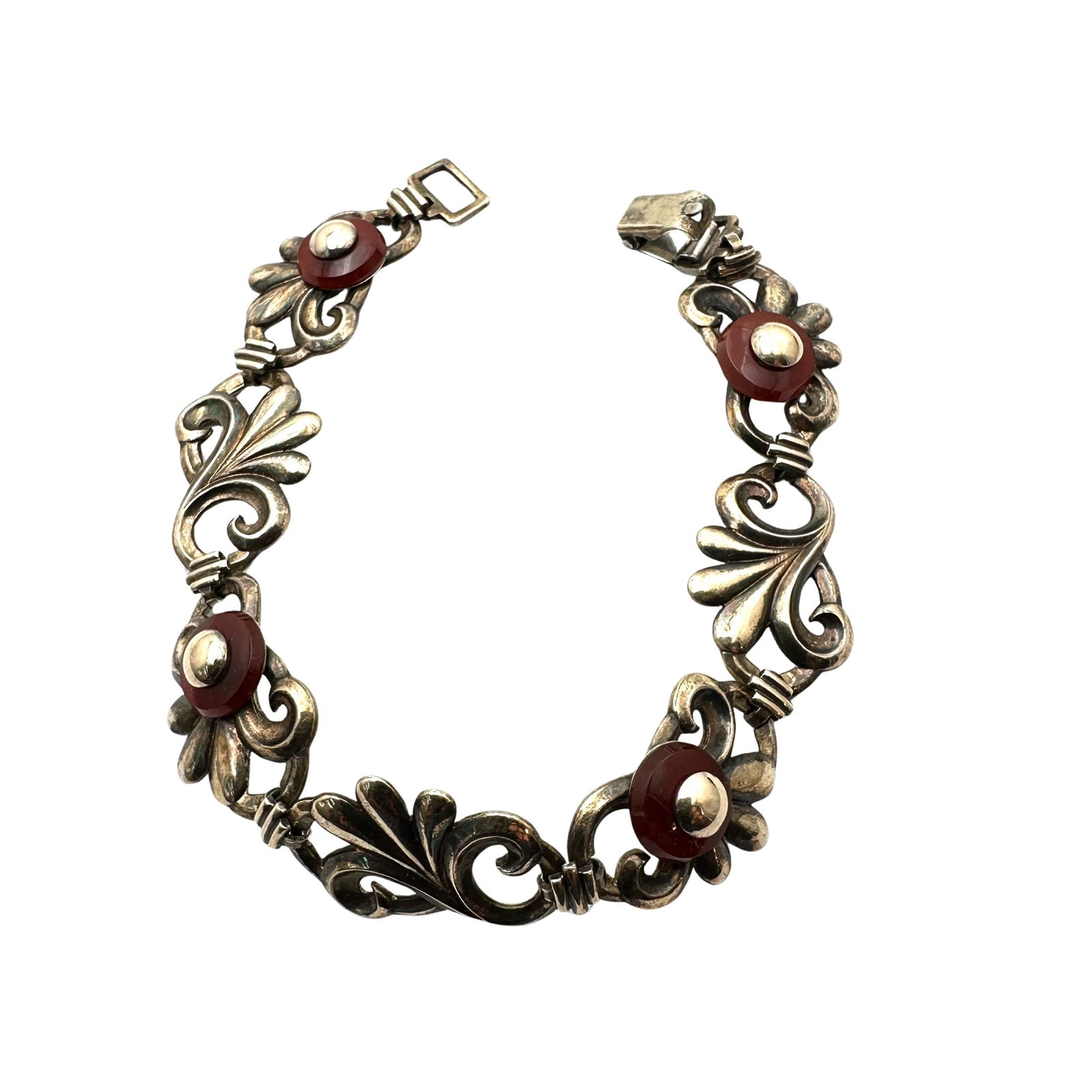 Antique Sterling Silver Art Deco Bracelet 7 Inch: Antique Sterling Silver Art Deco Bracelet 7 Inch