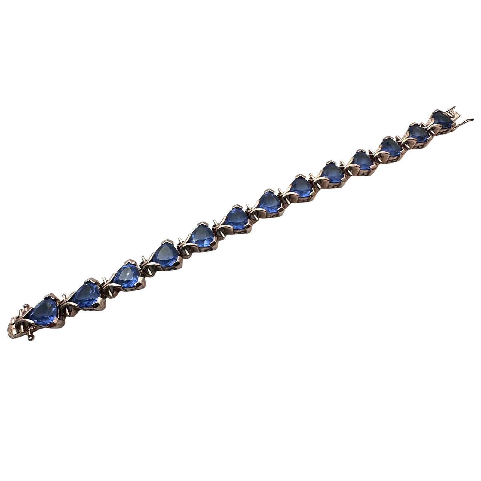 Ross Simons Purple CZ Rose Gold Over Sterling Silver Bracelet 7 Inch Weight 29 Grams (1 of 3)